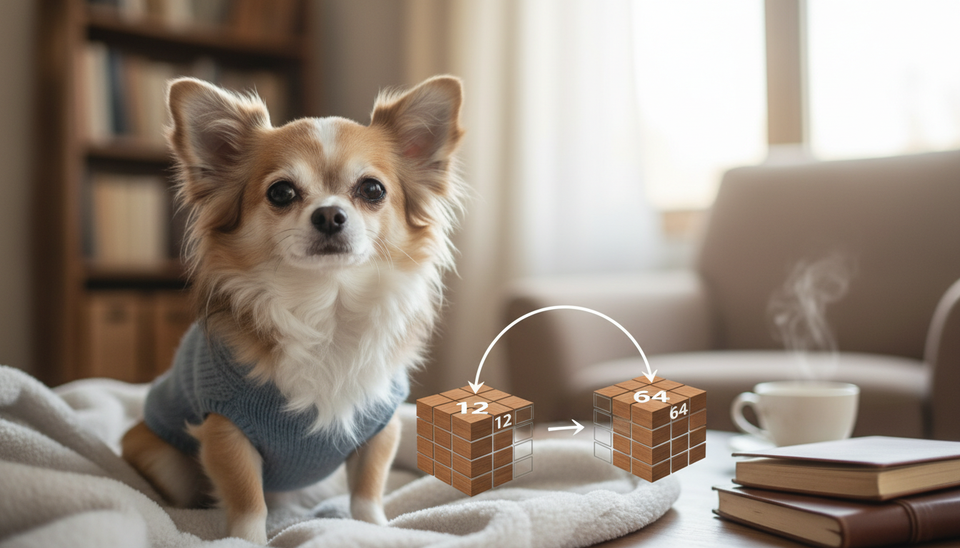 チワワの12歳は人間年齢に換算すると約64歳