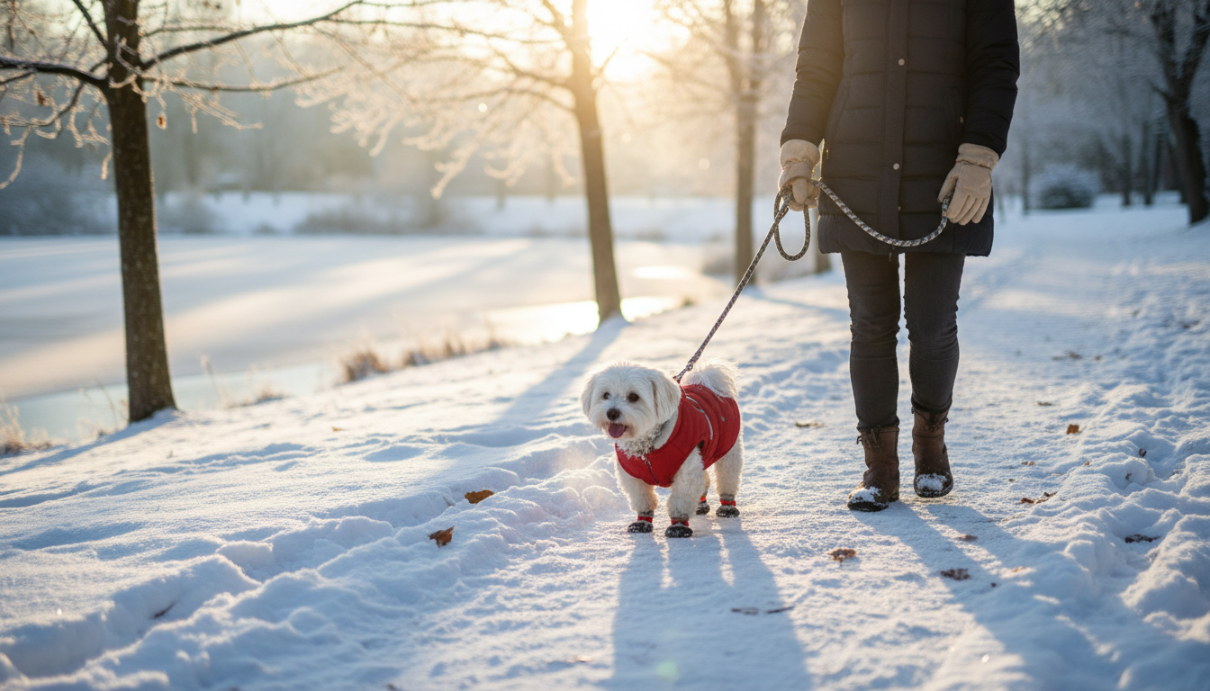 冬の最適な散歩時間は日中の暖かい時間帯